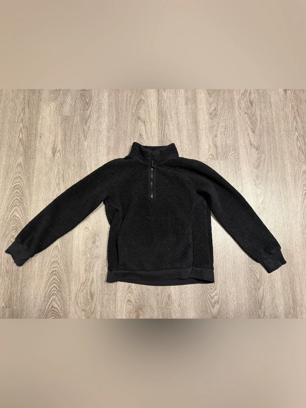 Athleta Girl Jacket XL Pullover Black Sherpa School Casual
